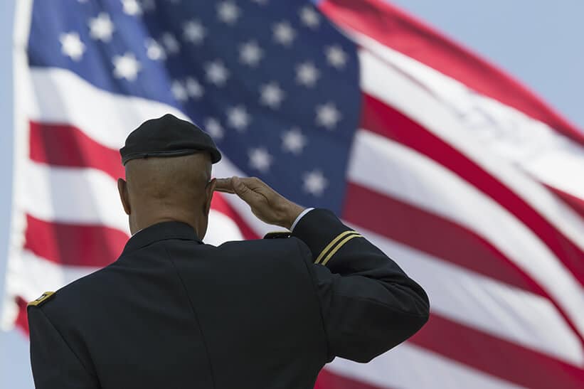 Veteran Saluting